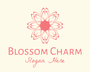 Pink Wellness Flower logo design