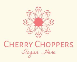 Pink Wellness Flower logo design