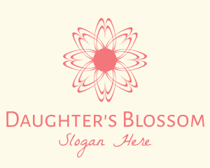 Pink Wellness Flower logo design