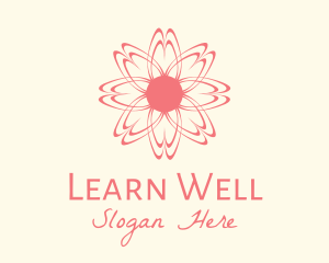 Pink Wellness Flower logo design