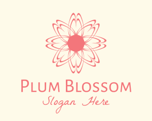 Pink Wellness Flower logo design