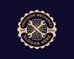 Mechanic Wrench Gear logo design