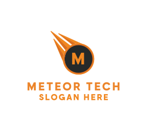 Falling Meteor Comet logo design