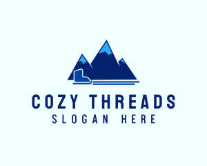 Mountain Peak Snow Ski Logo