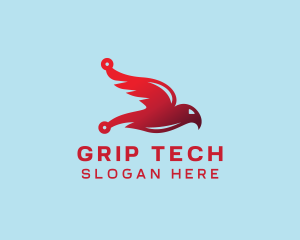 Tech Bird Wings logo design