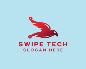 Tech Bird Wings logo design