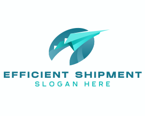 Paper Plane Flight Delivery logo design