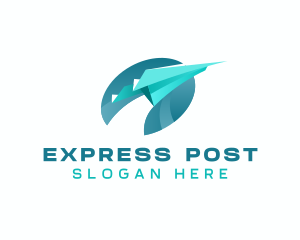 Paper Plane Flight Delivery logo design