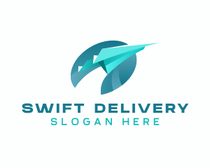 Paper Plane Flight Delivery logo design