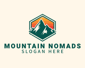 Camping Mountaineer Peak logo design