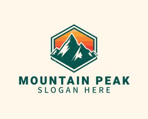 Camping Mountaineer Peak logo design