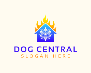 Snowflake House Fire logo design