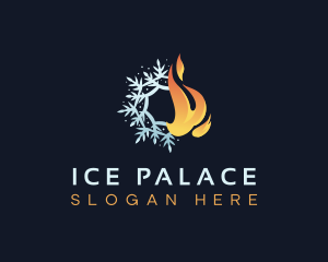 Fire Ice Snowflake logo