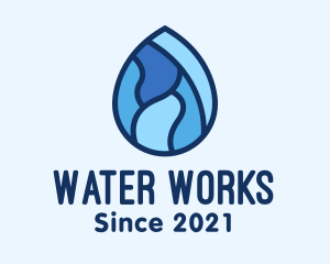 Distilled Water Station  logo design