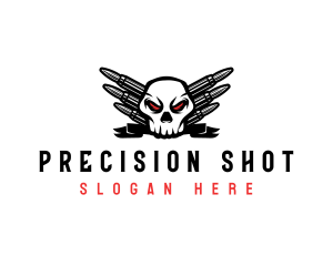 Skull Ammunition Bullet logo