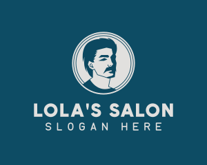 Male Moustache Grooming Salon logo design