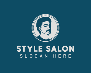 Male Moustache Grooming Salon logo design