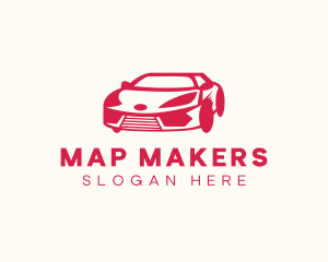 Red Sports Car logo design