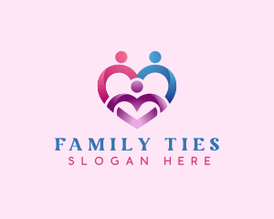 Family People Heart logo design