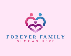 Family People Heart logo design