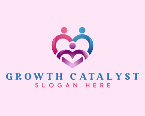 Family People Heart logo design