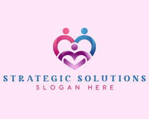 Family People Heart logo design