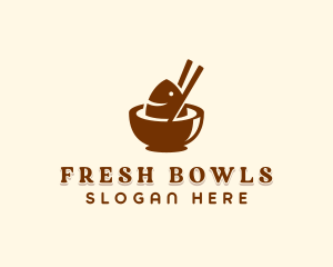 Fish Soup Bowl logo design