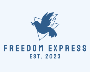 Dove Peace Freedom logo design