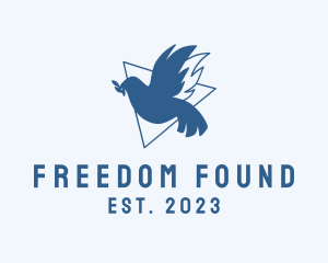 Dove Peace Freedom logo design