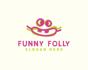 Goofy Face Anaglyph logo design