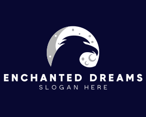 Night Moon Bird logo design