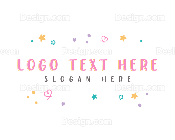 Cute Quirky Doodle Shapes Logo