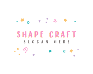 Cute Quirky Doodle Shapes logo design