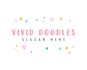 Cute Quirky Doodle Shapes logo design