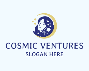 Cosmic Face Woman logo design