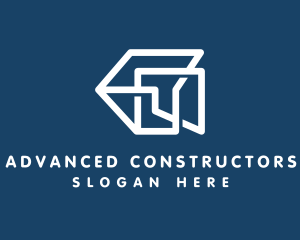 Construction Line Art Company  logo design