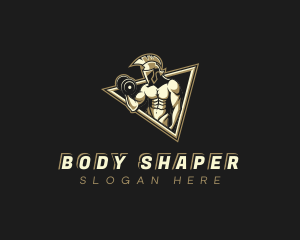 Spartan Dumbbell Fitness logo design