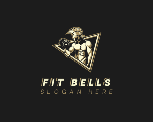 Spartan Dumbbell Fitness logo design