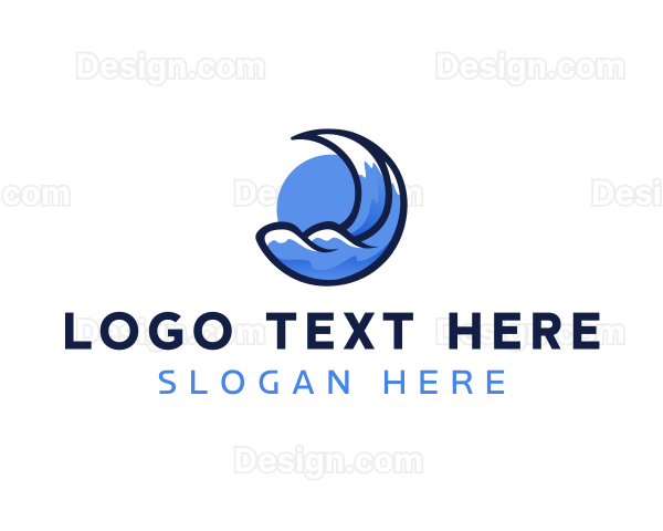 Beach Wave Ocean Logo