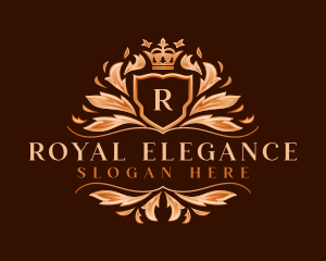 Royal Crown Leaf logo design