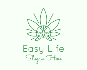 Medical Marijuana Outline logo design
