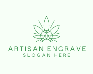 Medical Marijuana Outline logo design