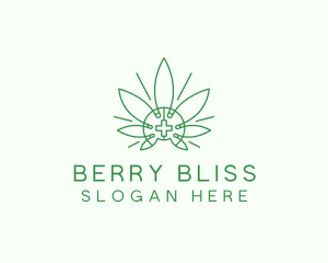 Medical Marijuana Outline logo design