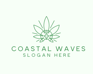 Medical Marijuana Outline logo design