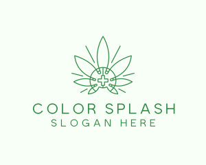 Medical Marijuana Outline logo design