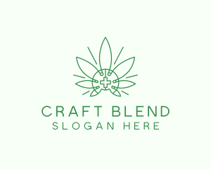 Medical Marijuana Outline logo design