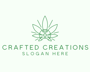 Medical Marijuana Outline logo design