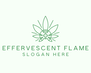 Medical Marijuana Outline logo design