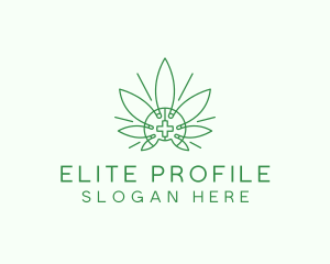 Medical Marijuana Outline logo design