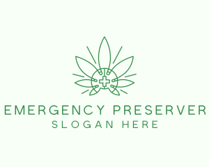 Medical Marijuana Outline logo design